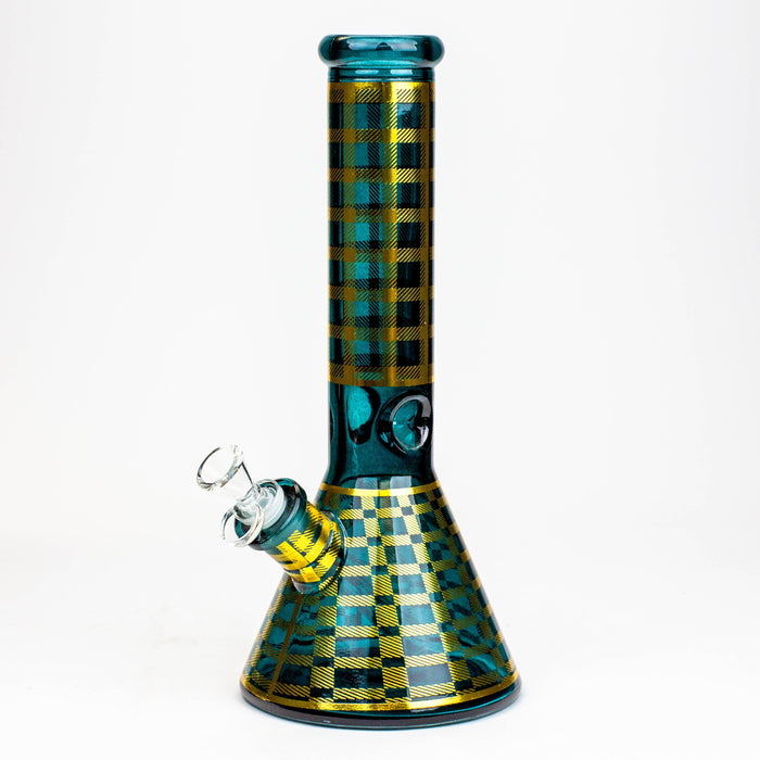 12" 7mm glass neon beaker water bong | Jupiter Grass