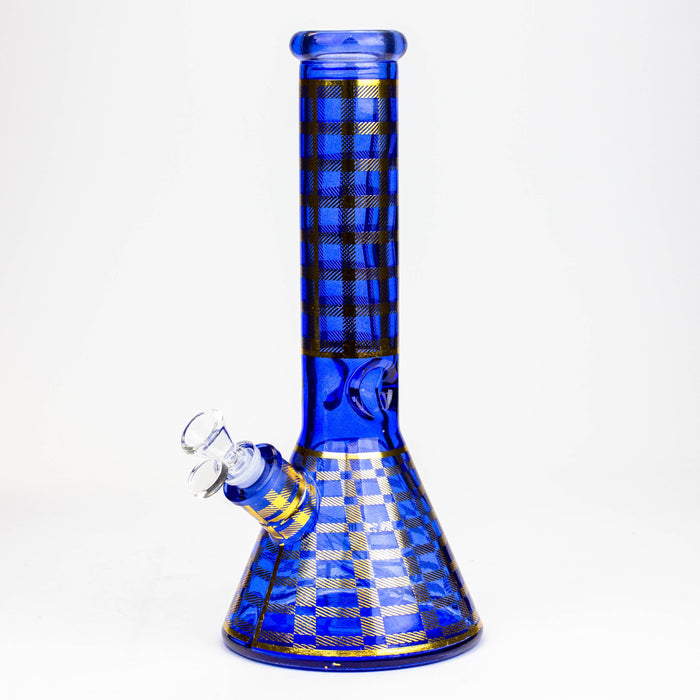 12" 7mm glass neon beaker water bong | Jupiter Grass