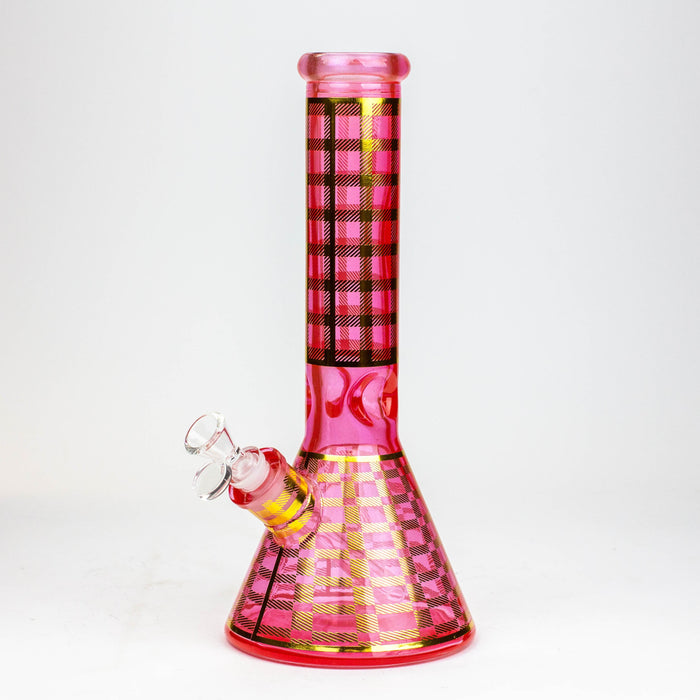 12" 7mm glass neon beaker water bong | Jupiter Grass