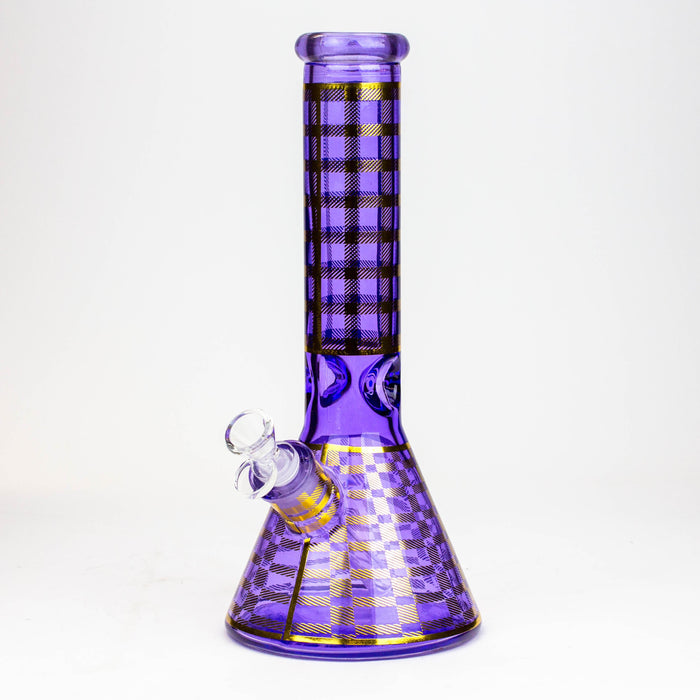 12" 7mm glass neon beaker water bong | Jupiter Grass