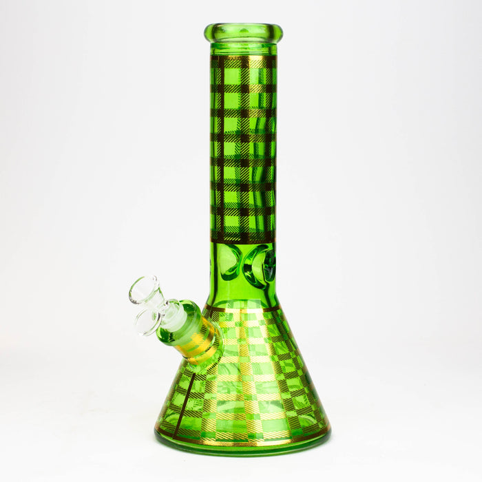 12" 7mm glass neon beaker water bong | Jupiter Grass