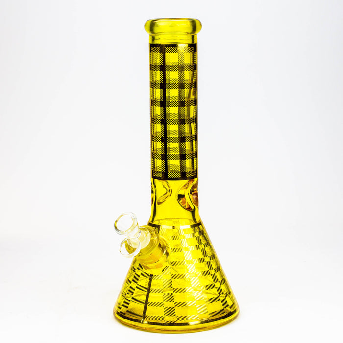12" 7mm glass neon beaker water bong | Jupiter Grass