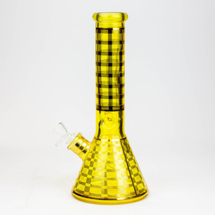 12" 7mm glass neon beaker water bong | Jupiter Grass