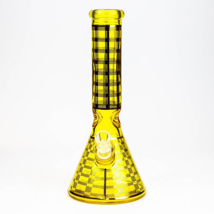 12" 7mm glass neon beaker water bong | Jupiter Grass
