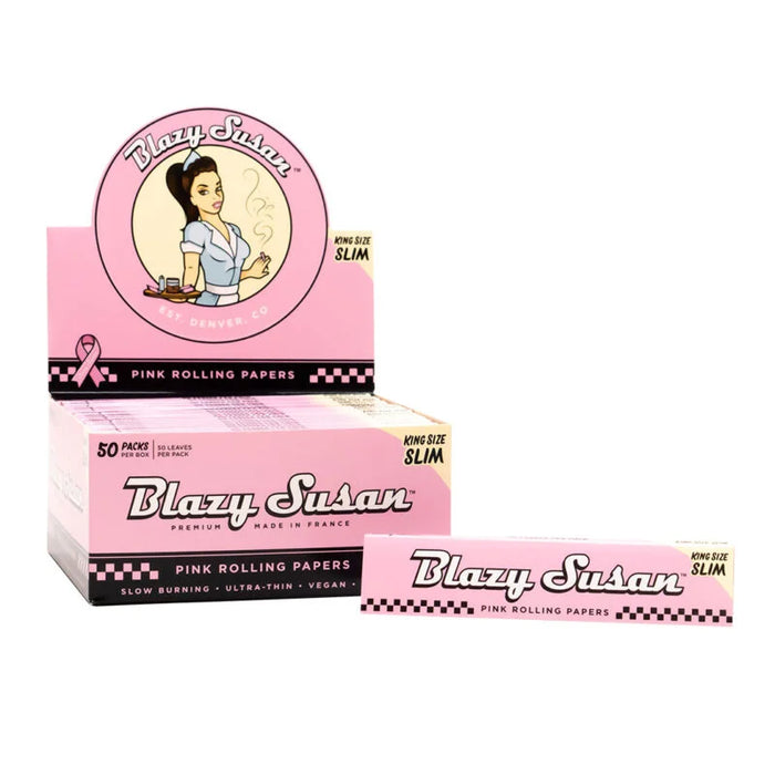 Blazy Susan | King Size Rolling Pink paper box of 50 | Jupiter Grass