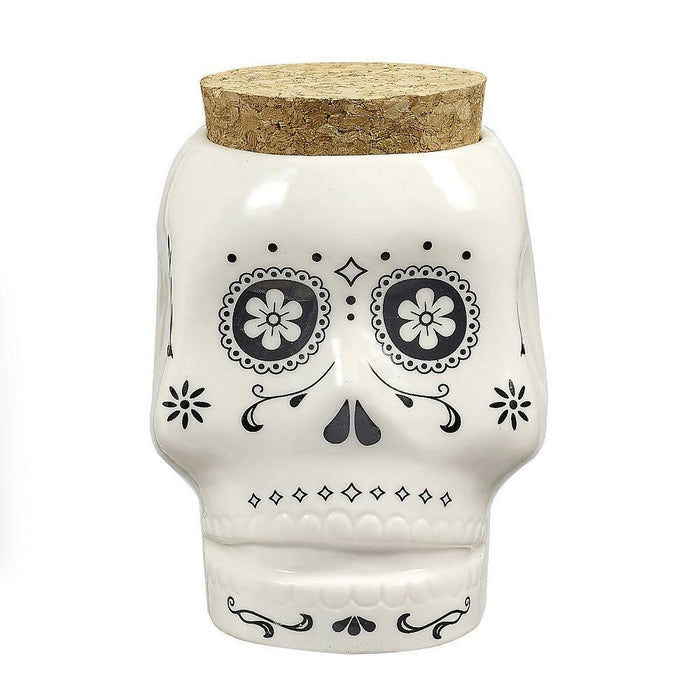 SKULL STASH JAR - WHITE | Jupiter Grass