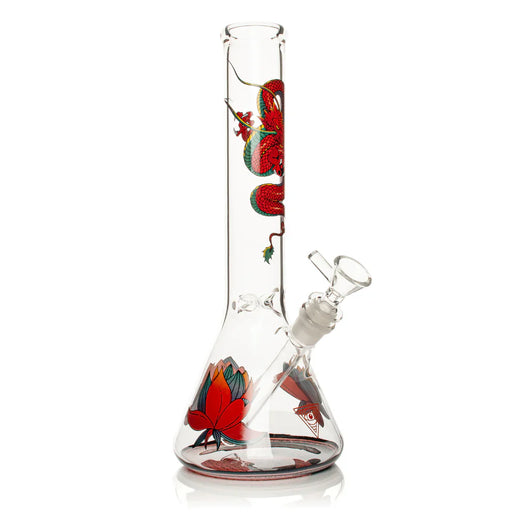 Red Eye Glass® | 12" Yin & Yang Beaker Bong (REG149) | Jupiter Grass