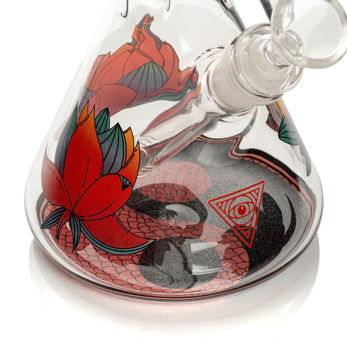 Red Eye Glass® | 12" Yin & Yang Beaker Bong (REG149) | Jupiter Grass