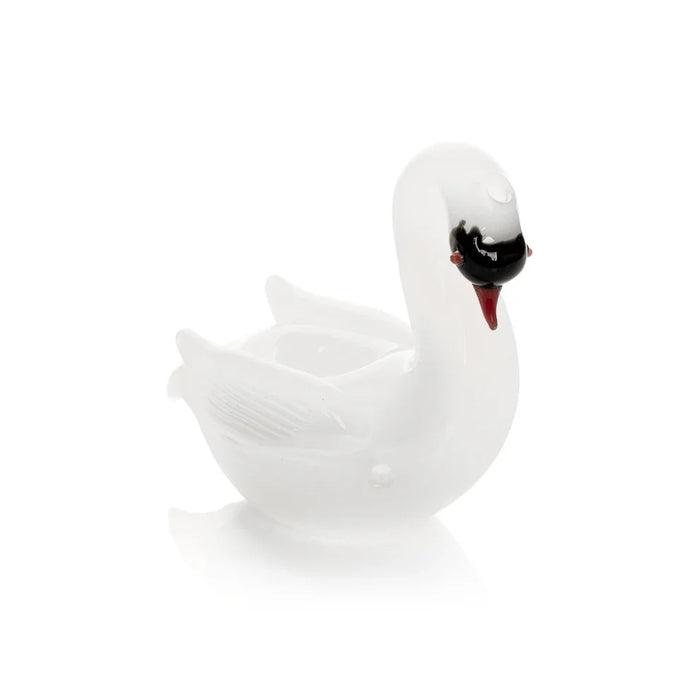Red Eye Glass® | 3" Swan Glass Hand Pipe [3314] | Jupiter Grass