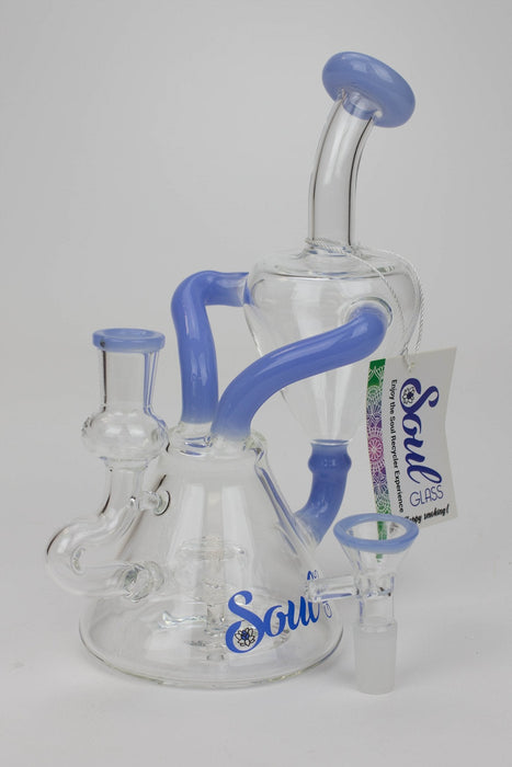 8" SOUL Glass 2-in-1 single chamber recycler bong | Jupiter Grass