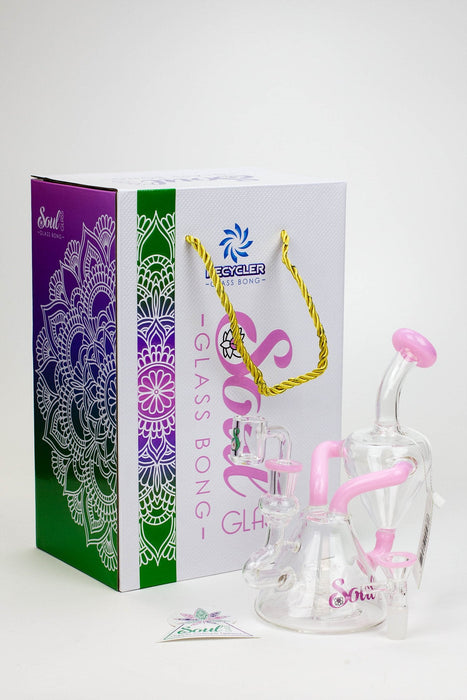 8" SOUL Glass 2-in-1 single chamber recycler bong | Jupiter Grass