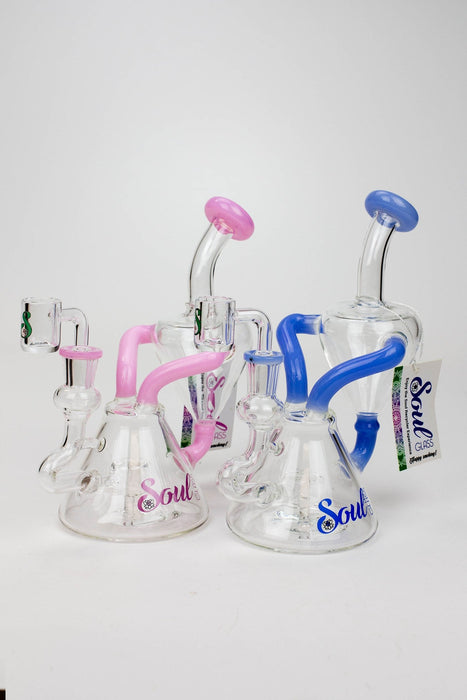 8" SOUL Glass 2-in-1 single chamber recycler bong | Jupiter Grass