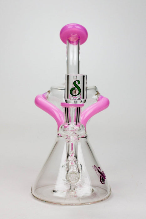 8" SOUL Glass 2-in-1 single chamber recycler bong | Jupiter Grass