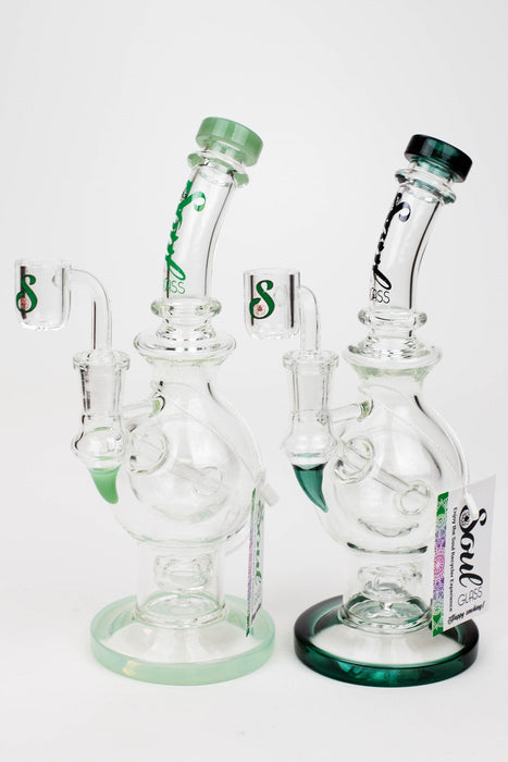 9.5" SOUL Glass 2-in-1 double glass sphere recycler | Jupiter Grass