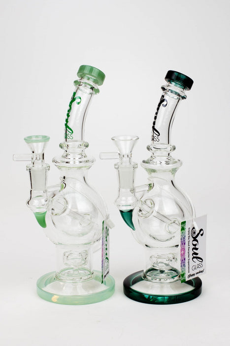 9.5" SOUL Glass 2-in-1 double glass sphere recycler | Jupiter Grass