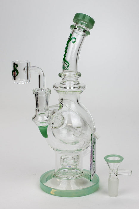 9.5" SOUL Glass 2-in-1 double glass sphere recycler | Jupiter Grass