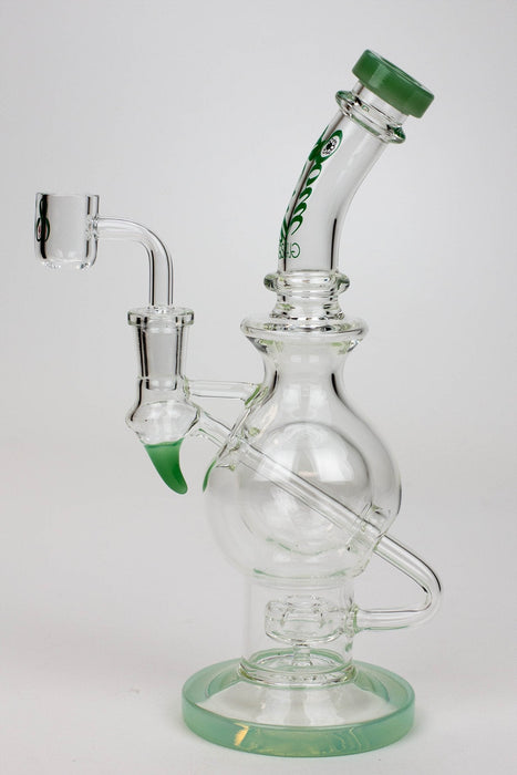 9.5" SOUL Glass 2-in-1 double glass sphere recycler | Jupiter Grass