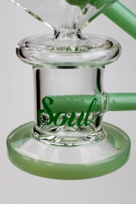 9" SOUL Glass 2-in-1 cube recycler bong | Jupiter Grass