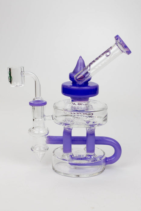 7" SOUL Glass 2-in-1 Double deck recycler bong | Jupiter Grass