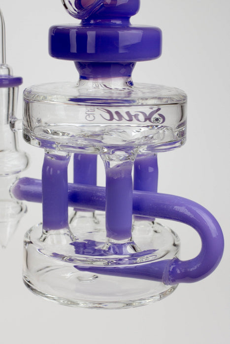 7" SOUL Glass 2-in-1 Double deck recycler bong | Jupiter Grass