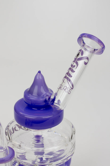 7" SOUL Glass 2-in-1 Double deck recycler bong | Jupiter Grass