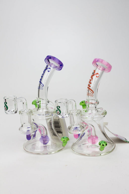 8" SOUL Glass 2-in-1 Mushroom Dab Rig | Jupiter Grass