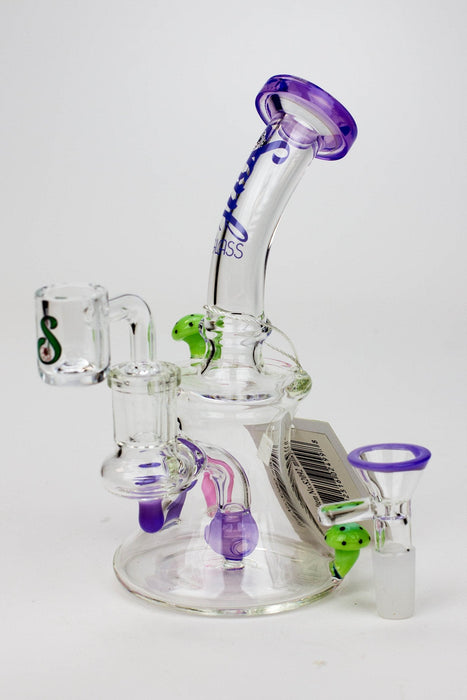 8" SOUL Glass 2-in-1 Mushroom Dab Rig | Jupiter Grass