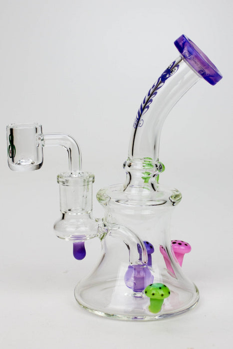 8" SOUL Glass 2-in-1 Mushroom Dab Rig | Jupiter Grass