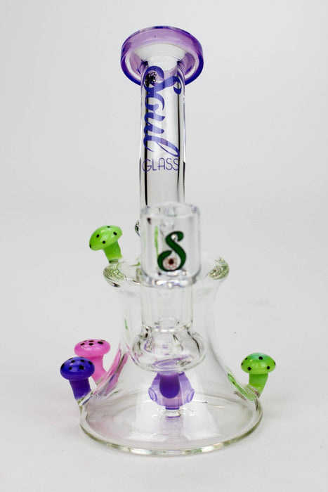 8" SOUL Glass 2-in-1 Mushroom Dab Rig | Jupiter Grass