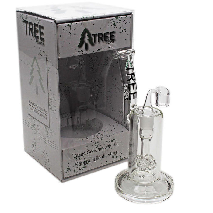 Tree Glass | 9" Glass Rig Cluster Perc with Banger | Jupiter Grass