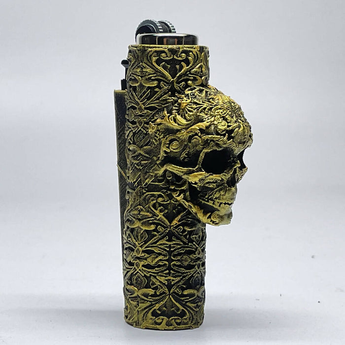 Unique Skull Case Cover for Mini Clipper Lighter | Jupiter Grass