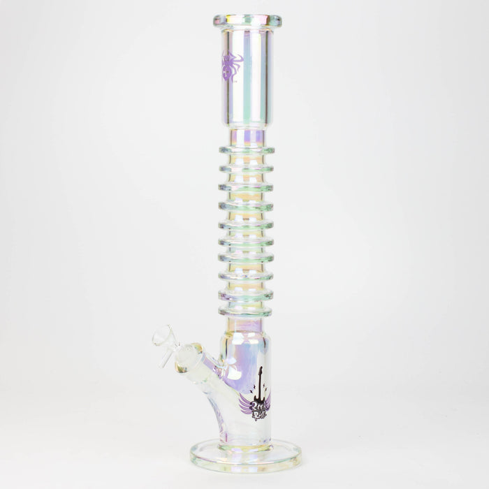 17" XTREME / 7 mm / Rock & Roll Electroplated Tube glass water bong [XTR5006] | Jupiter Grass