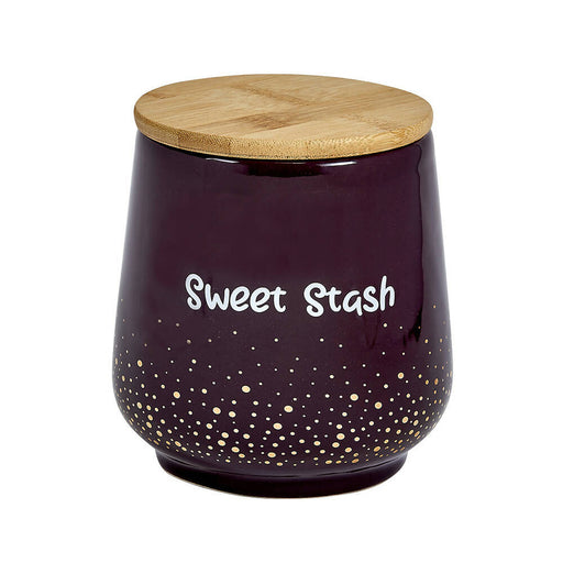 DELUXE CANISTER STASH JAR - GOLD DOTS - SWEET STASH | Jupiter Grass