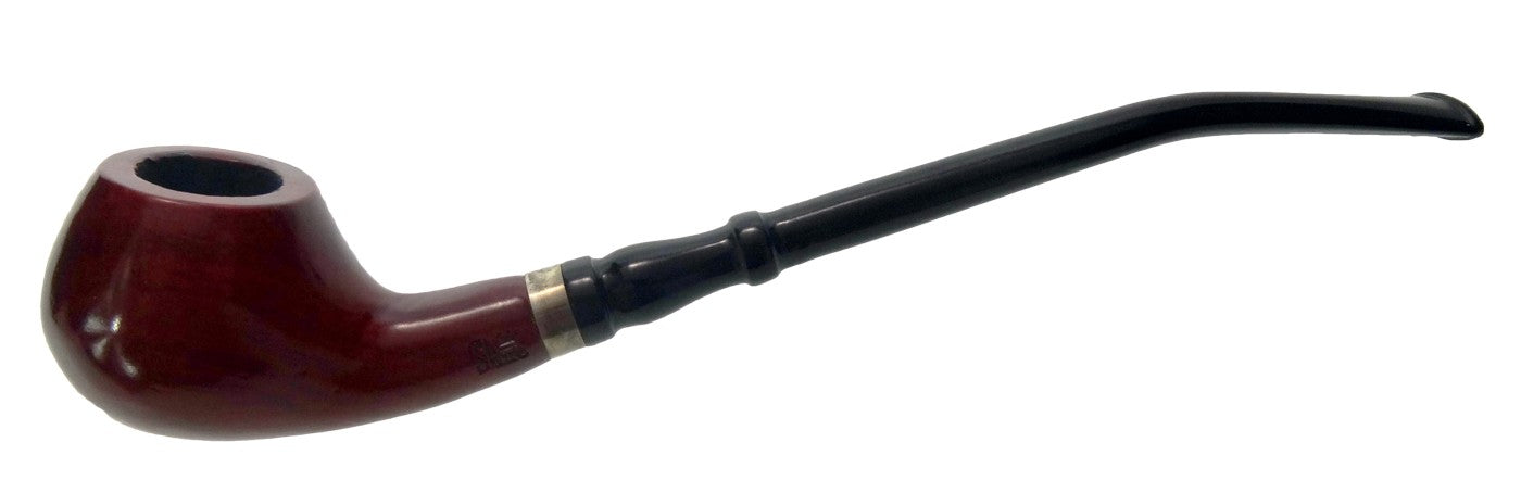 Bent Churchwarden Pipe By Shire Pipe - 7.5" - Rosewood | Jupiter Grass