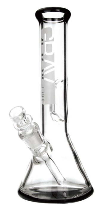 GRAV 8" 32 X 4MM BEAKER /W FIXED DOWNSTEM & COLOR ACCENTS | Jupiter Grass