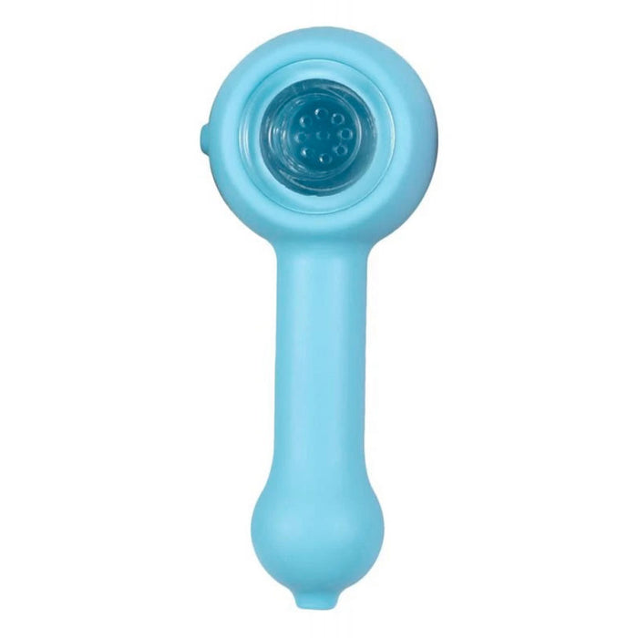 NoGoo Silicone Spoon W/ Glass Bowl Insert - Blue | Jupiter Grass