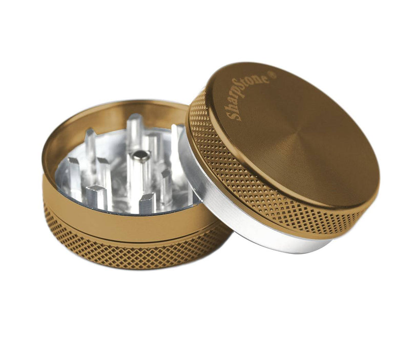 Sharpstone 2 Piece Grinder 1.5" Silver | Jupiter Grass