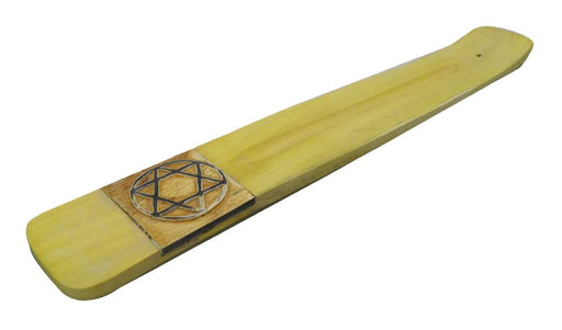 White Wood Incense Burner - Pentagram | Jupiter Grass