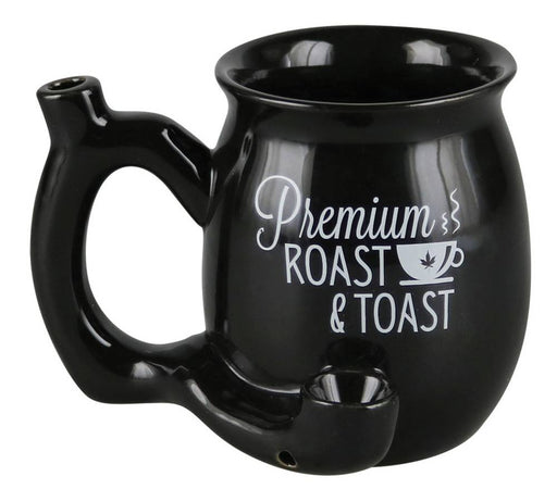 Premium Roast & Toast Ceramic Mug W/ Pipe - Small - Black | Jupiter Grass