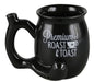 Premium Roast & Toast Ceramic Mug W/ Pipe - Small - Black | Jupiter Grass