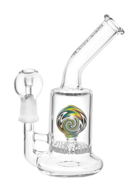 6" Honeycomb Perc w/ Reversal Ball 14mm Worked Dome & Nail by Pulsar Glass | Jupiter Grass