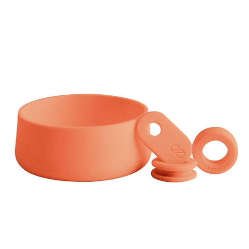 Session Goods Silicone Accessories For Water Pipe W/ Footer, 2 Grommet & 1 Pull Stem Tab - Horizon Orange | Jupiter Grass