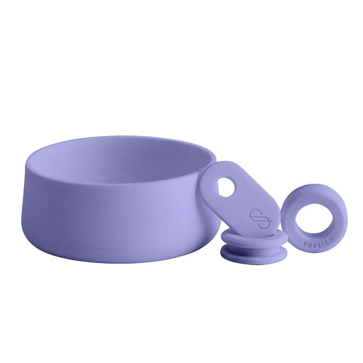 Session Goods Silicone Accessories For Water Pipe W/ Footer, 2 Grommet & 1 Pull Stem Tab - Moonlight Purple | Jupiter Grass