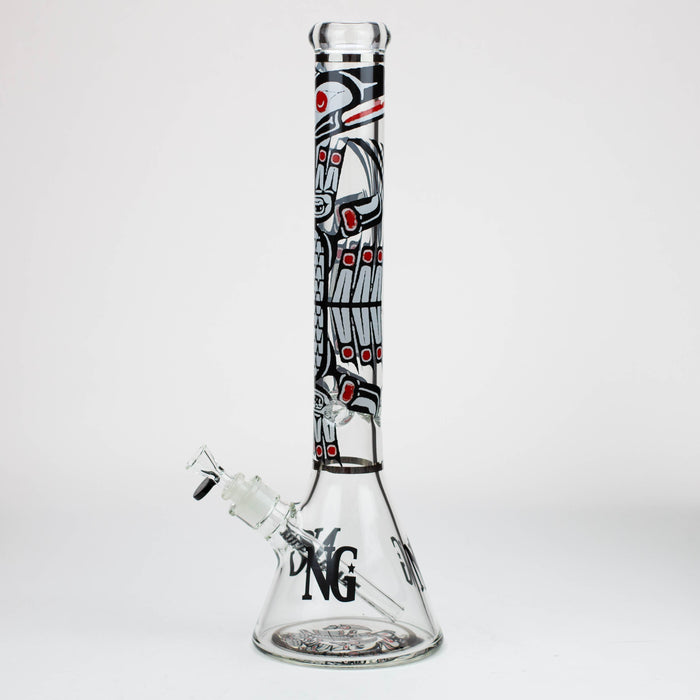 18" Nice Glass 7mm Aboriginal Totem Beaker | Jupiter Grass