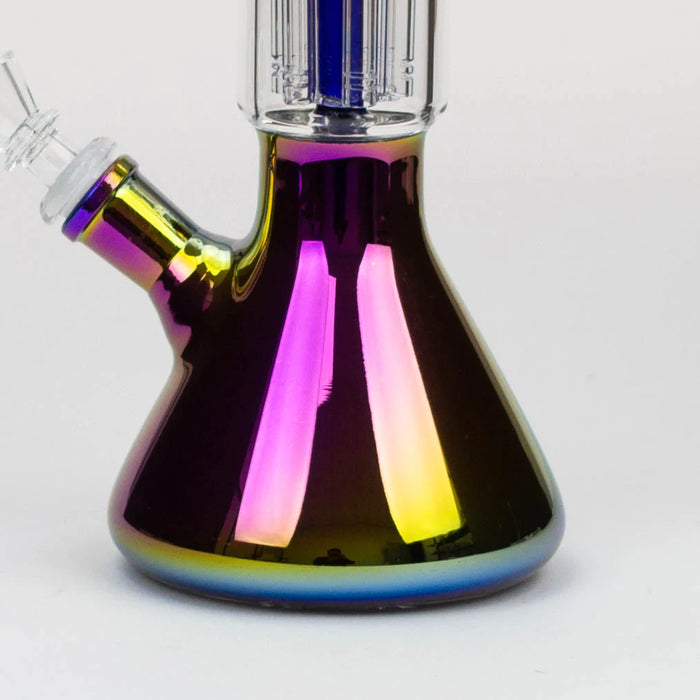 12" Electroplate Glass Water Bong With 6 Arms Percolator | Jupiter Grass