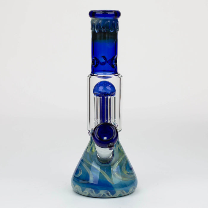 11" Silver Fumed Glass Water Bong | Jupiter Grass