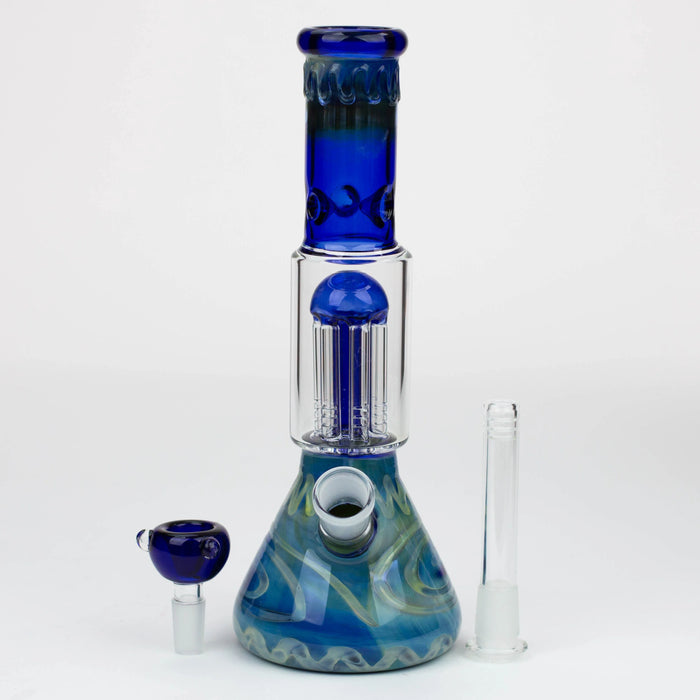 11" Silver Fumed Glass Water Bong | Jupiter Grass