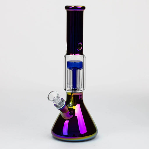 12" Electroplate Glass Water Bong With 6 Arms Percolator | Jupiter Grass