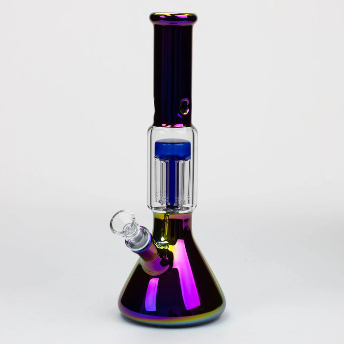 12" Electroplate Glass Water Bong With 6 Arms Percolator | Jupiter Grass