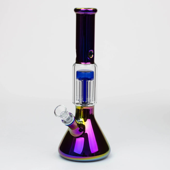 12" Electroplate Glass Water Bong With 6 Arms Percolator | Jupiter Grass